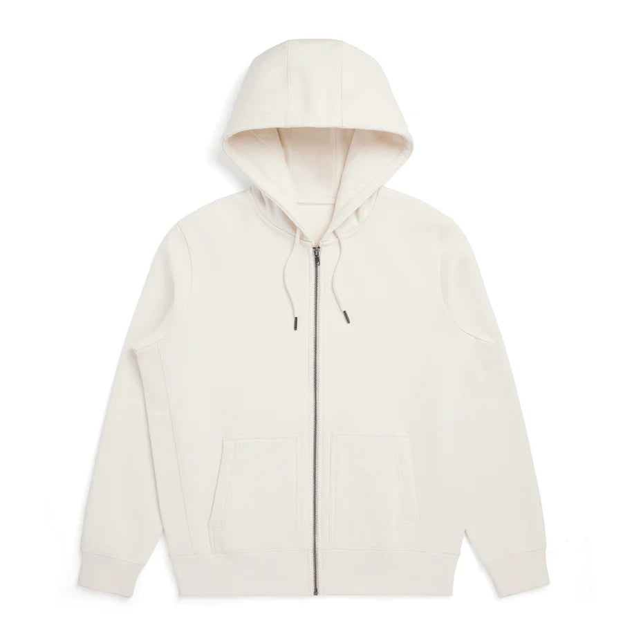 Organic Cotton Zip Up Sweatshirt Natural