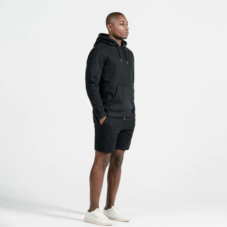 Organic Cotton Hooded Sweatshirt- Black