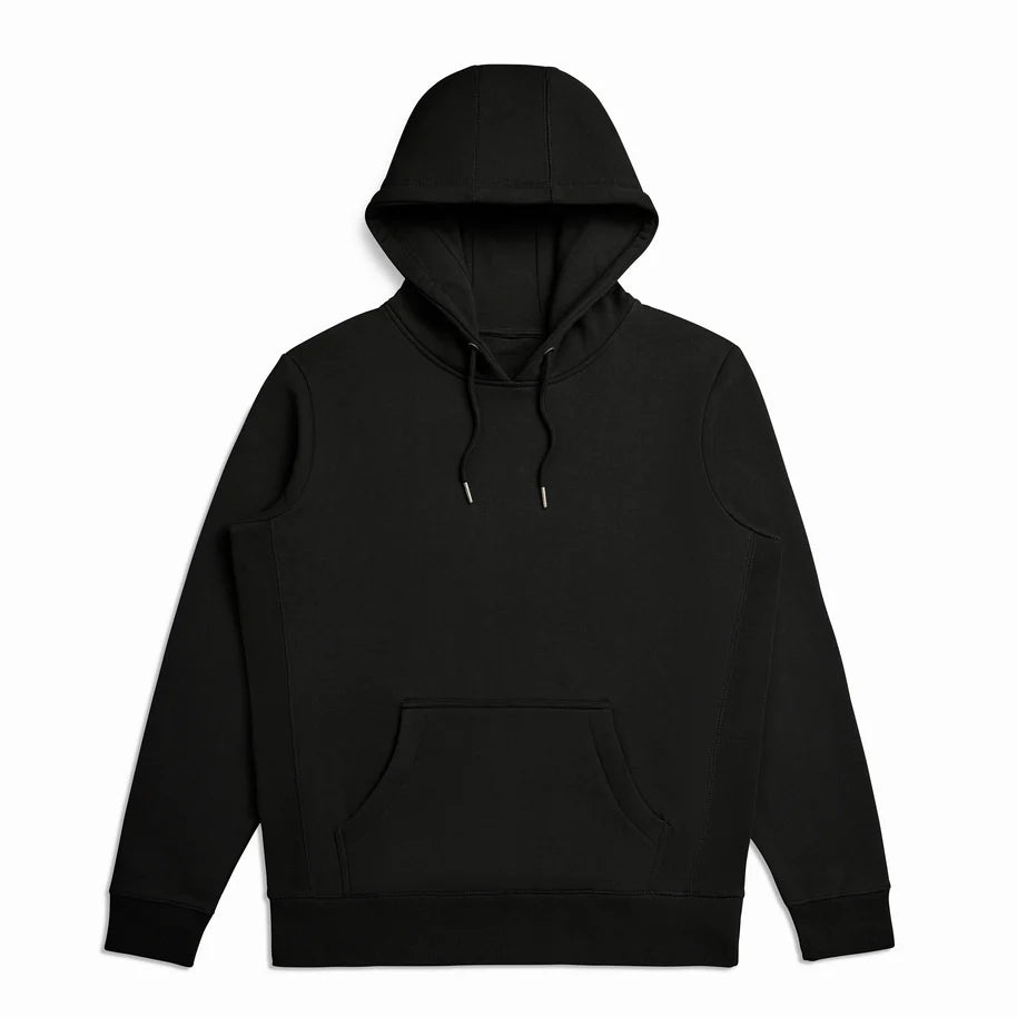 Organic Cotton Hooded Sweatshirt- Black