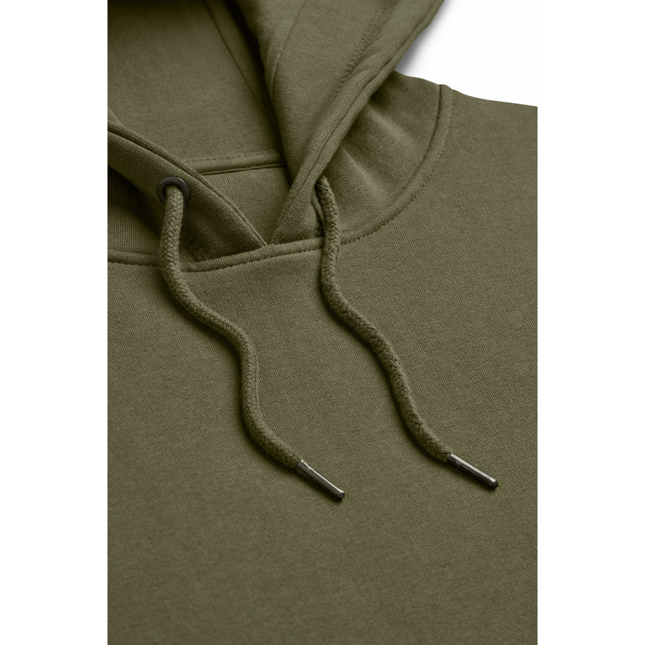 Organic Cotton Hooded Sweatshirt- Military Green